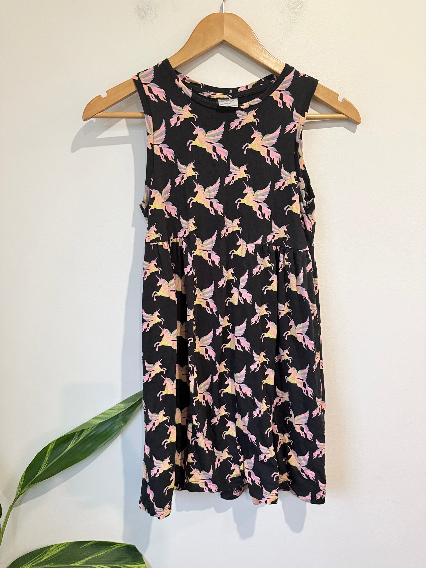 Miss Mango Unicorn-print Sleeveless Dress Size 12