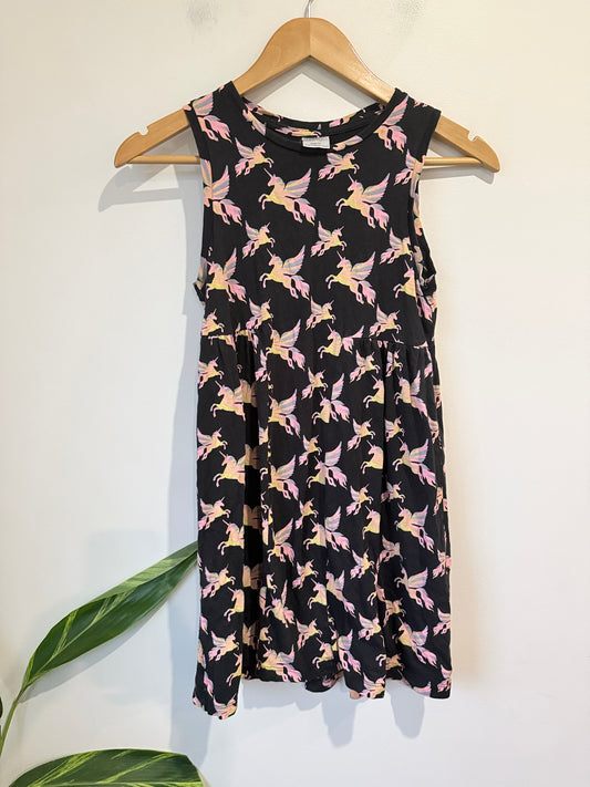 Miss Mango Unicorn-print Sleeveless Dress Size 12