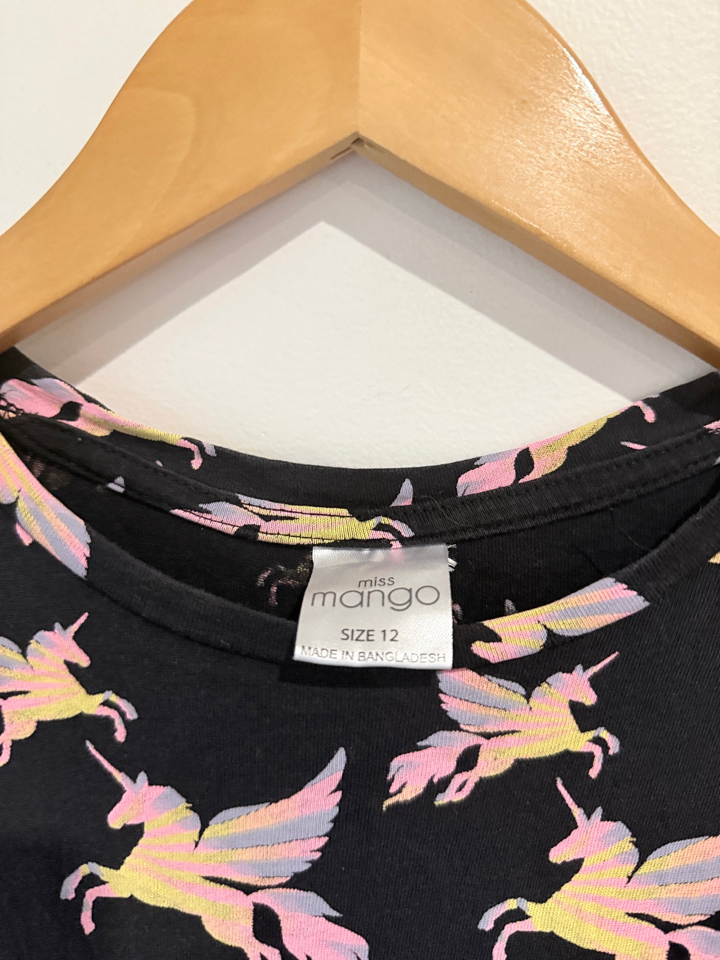 Miss Mango Unicorn-print Sleeveless Dress Size 12