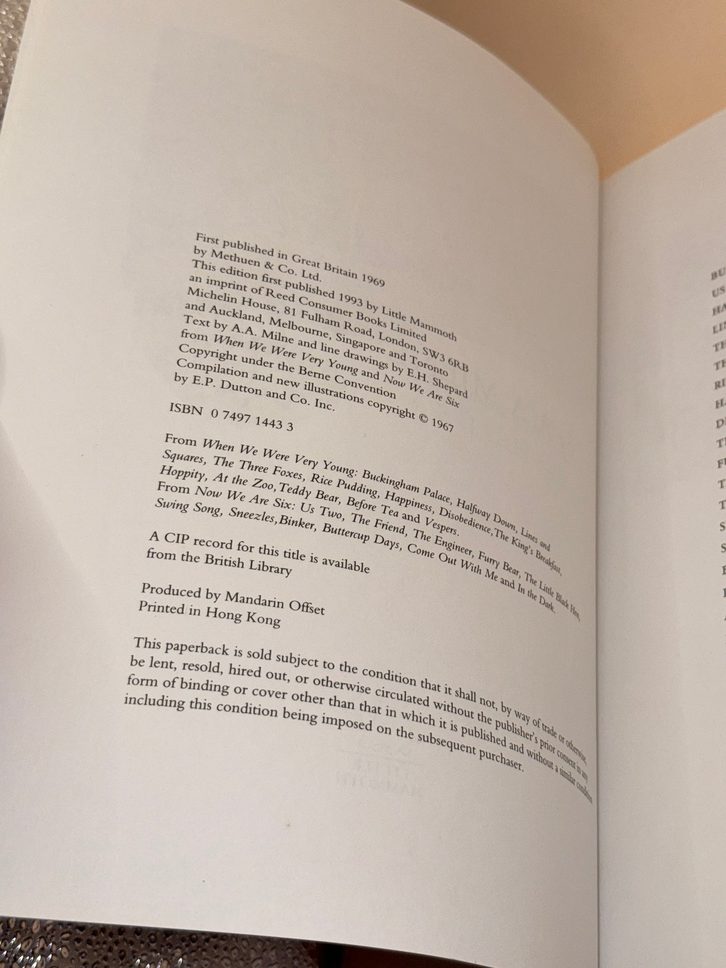 The Christopher Robin Verse Book by A.A. Milne