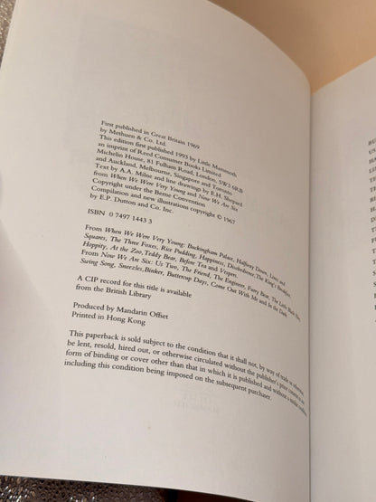 The Christopher Robin Verse Book by A.A. Milne
