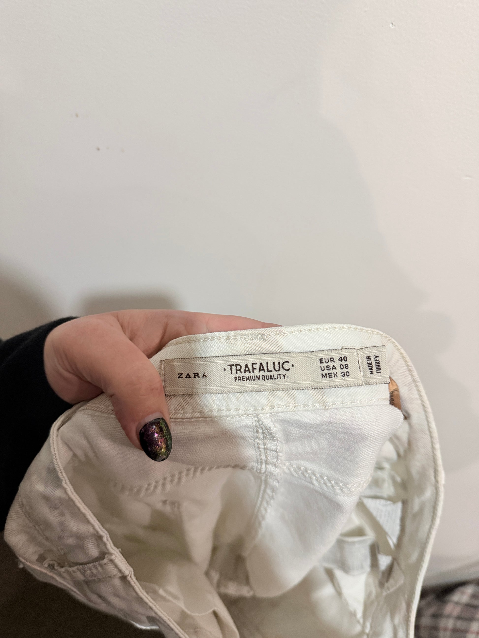 Trafaluc Subtle Pattern Skinny Jeans Size 40