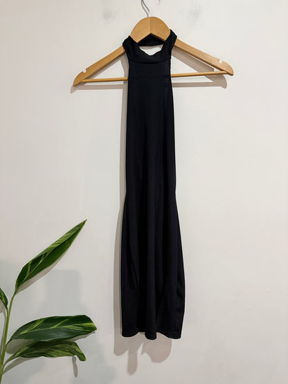Pretty Little Thing Rib-knit Halterneck Dress Size 10