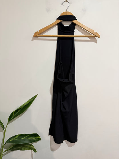 Pretty Little Thing Rib-knit Halterneck Dress Size 10