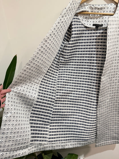 Paula Ryan Textured Open-front Coat Size M