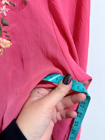 Brand Unknown Embroidered Wrap Kimono Top Size U/Arm to U/Arm 49cm