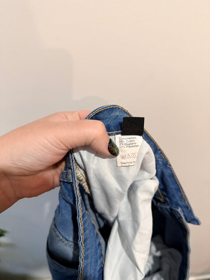 Shein High-waisted, Distressed Skinny Jeans Size 4XL | Waist: 102cm