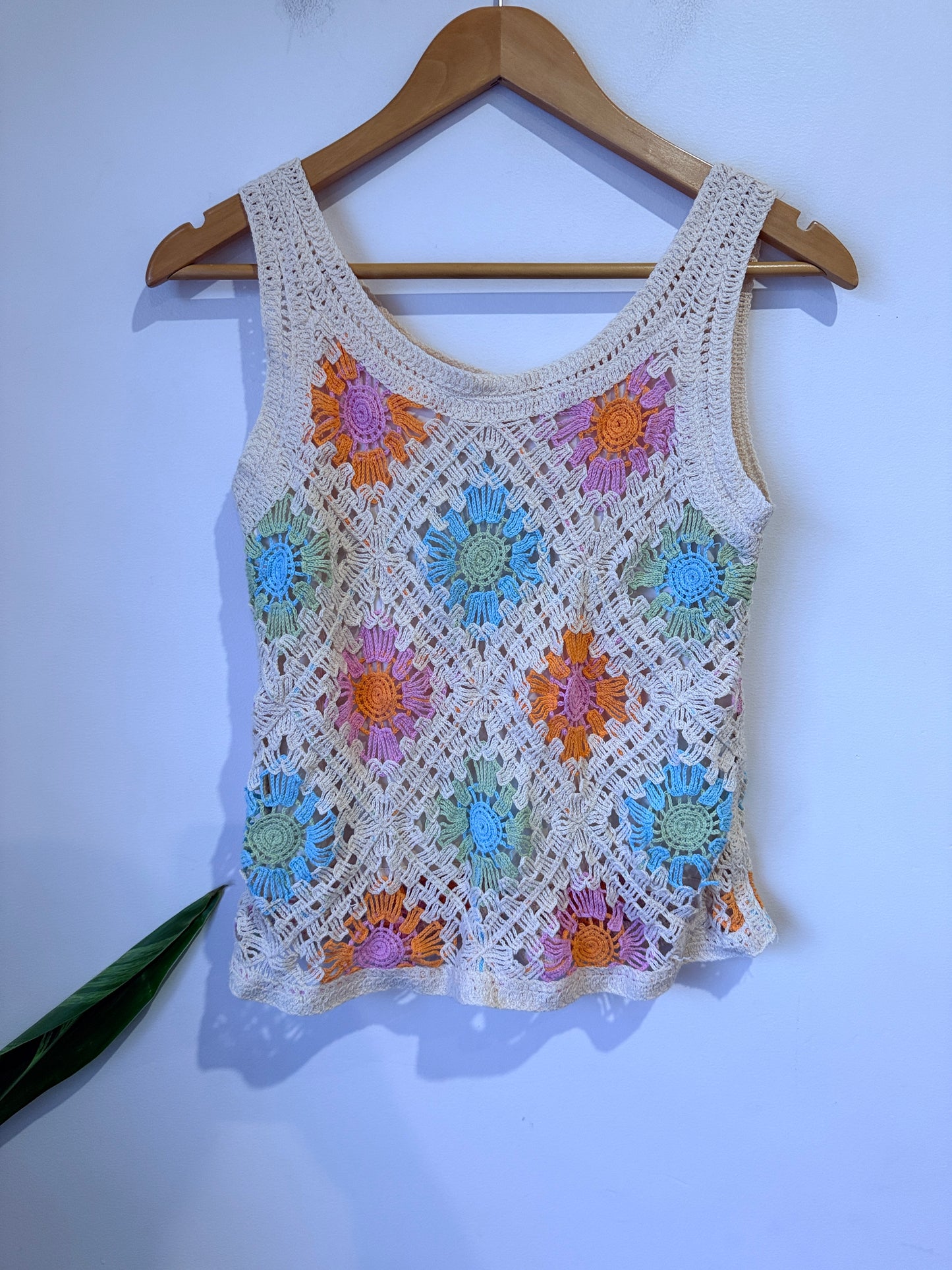 Miss Mango Crochet Knit Tank Top Size 12