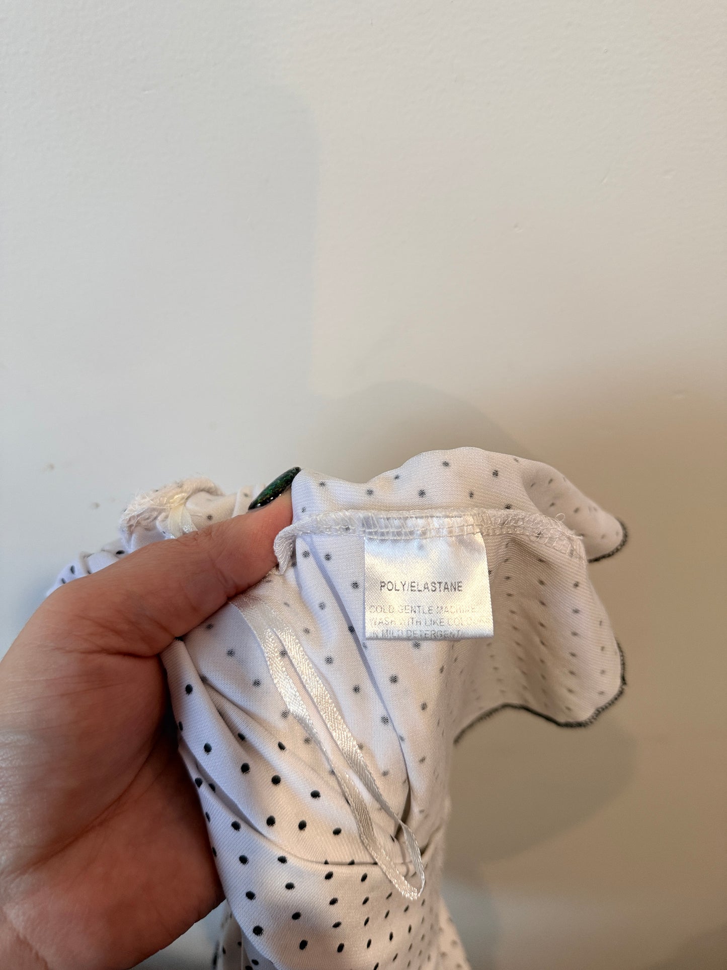 CKM Polka Dot Tiered Mini Skirt Size M