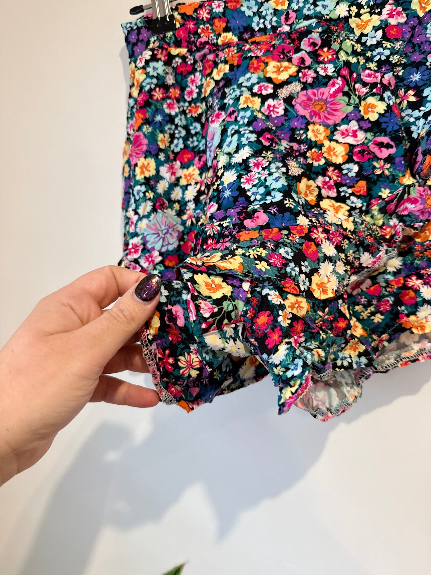Miss Mango Floral Print Mini Skirt Size 14