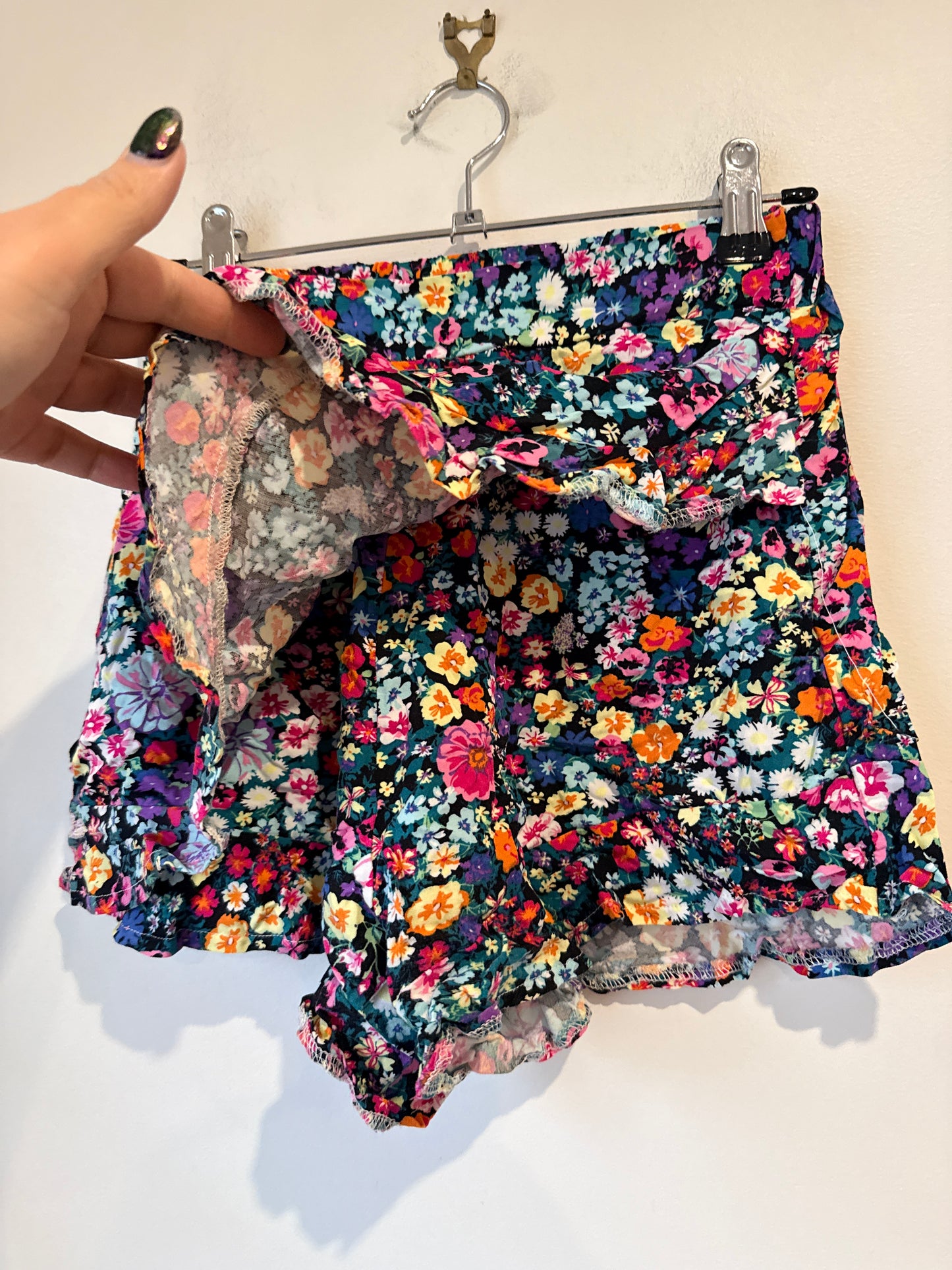 Miss Mango Floral Print Mini Skirt Size 14