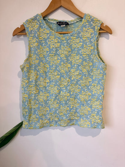 Bisou Floral Print Tank Top Size L | U/Arm to U/Arm 47cm | L 51cm