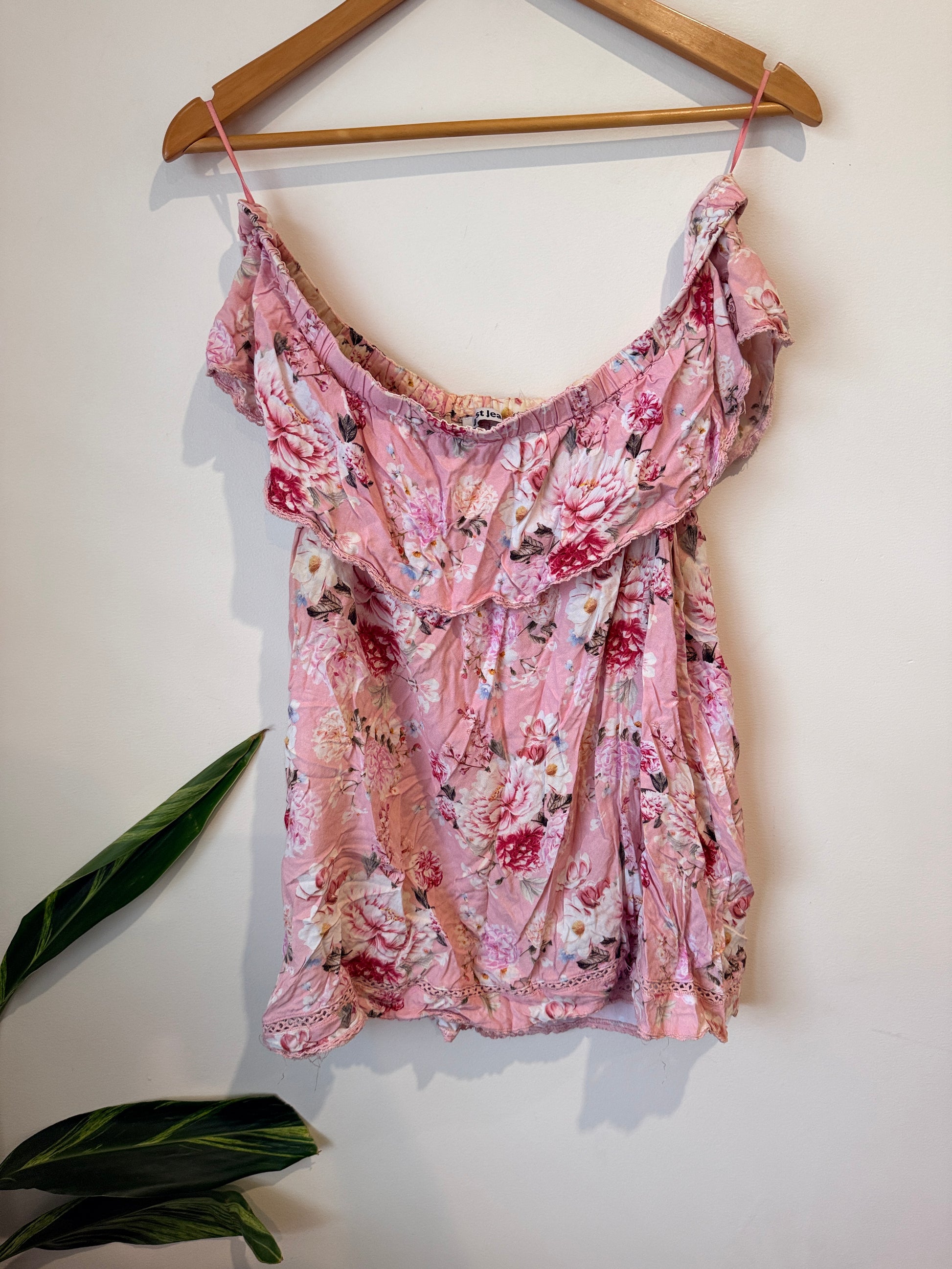 Just Jeans Flounce-trimmed Strappy Dress Size 14