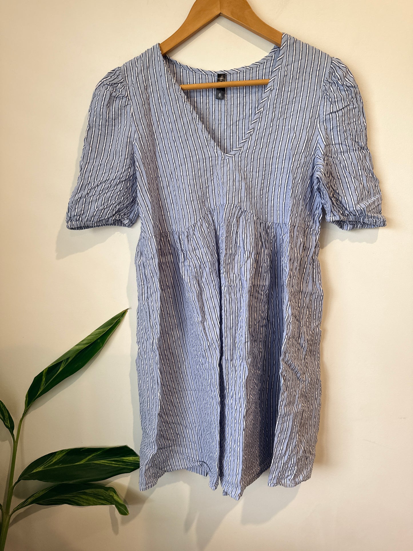 H & H Striped Skater Dress Size 8