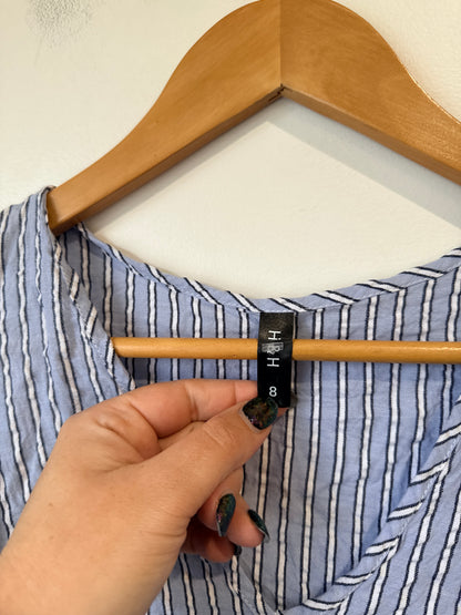 H & H Striped Skater Dress Size 8