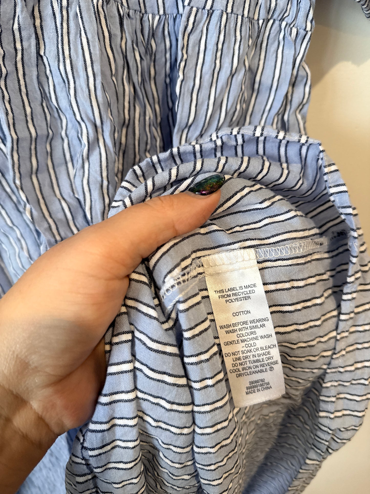 H & H Striped Skater Dress Size 8