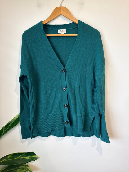 Capture Ribbed Knit Cardigan Size M