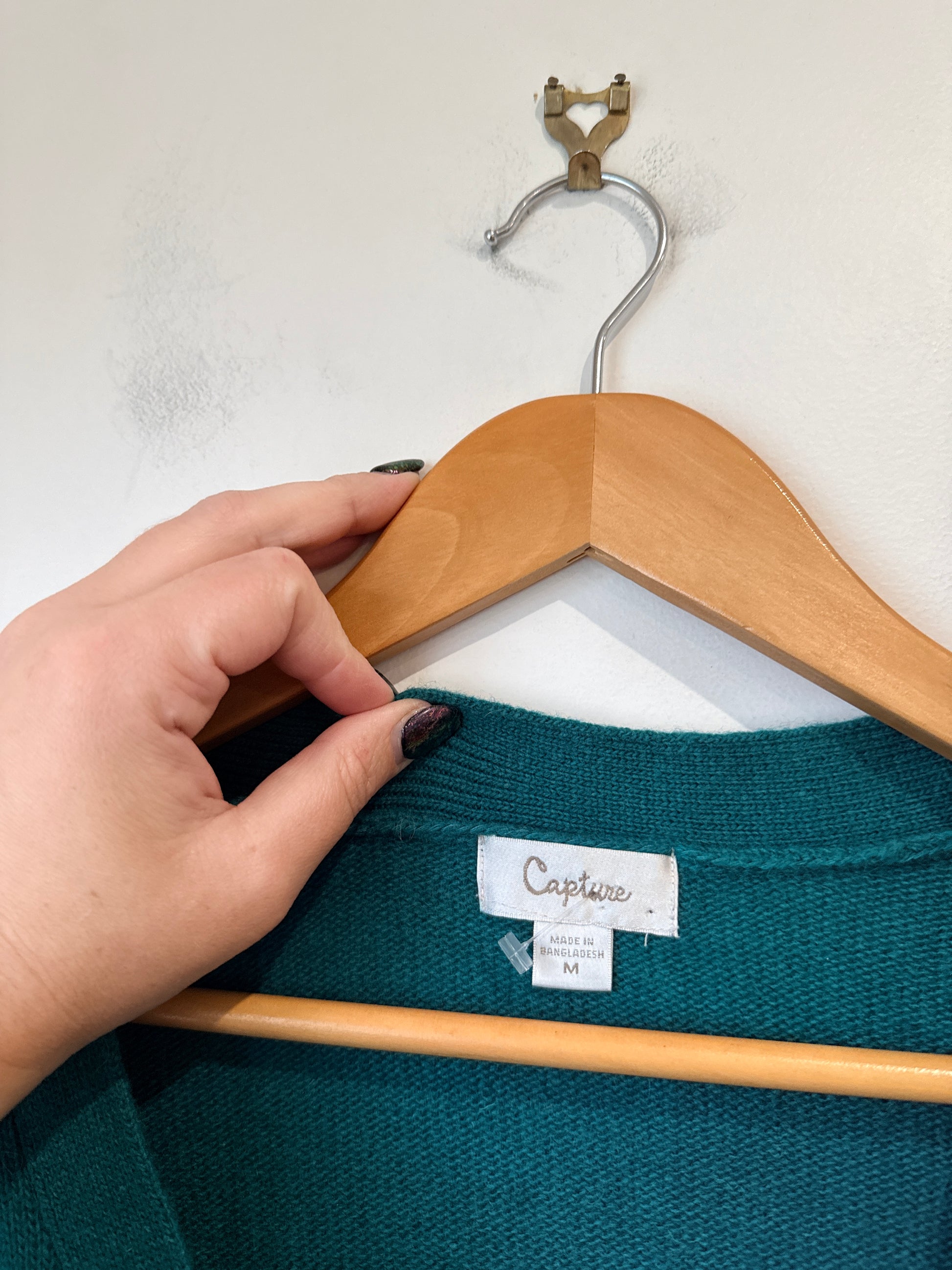 Capture Ribbed Knit Cardigan Size M