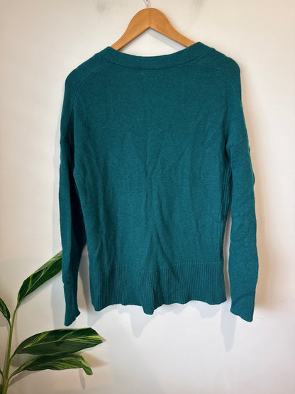 Capture Ribbed Knit Cardigan Size M