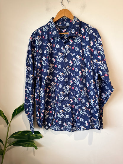 Bracks Floral Print Casual Shirt Size 3XL