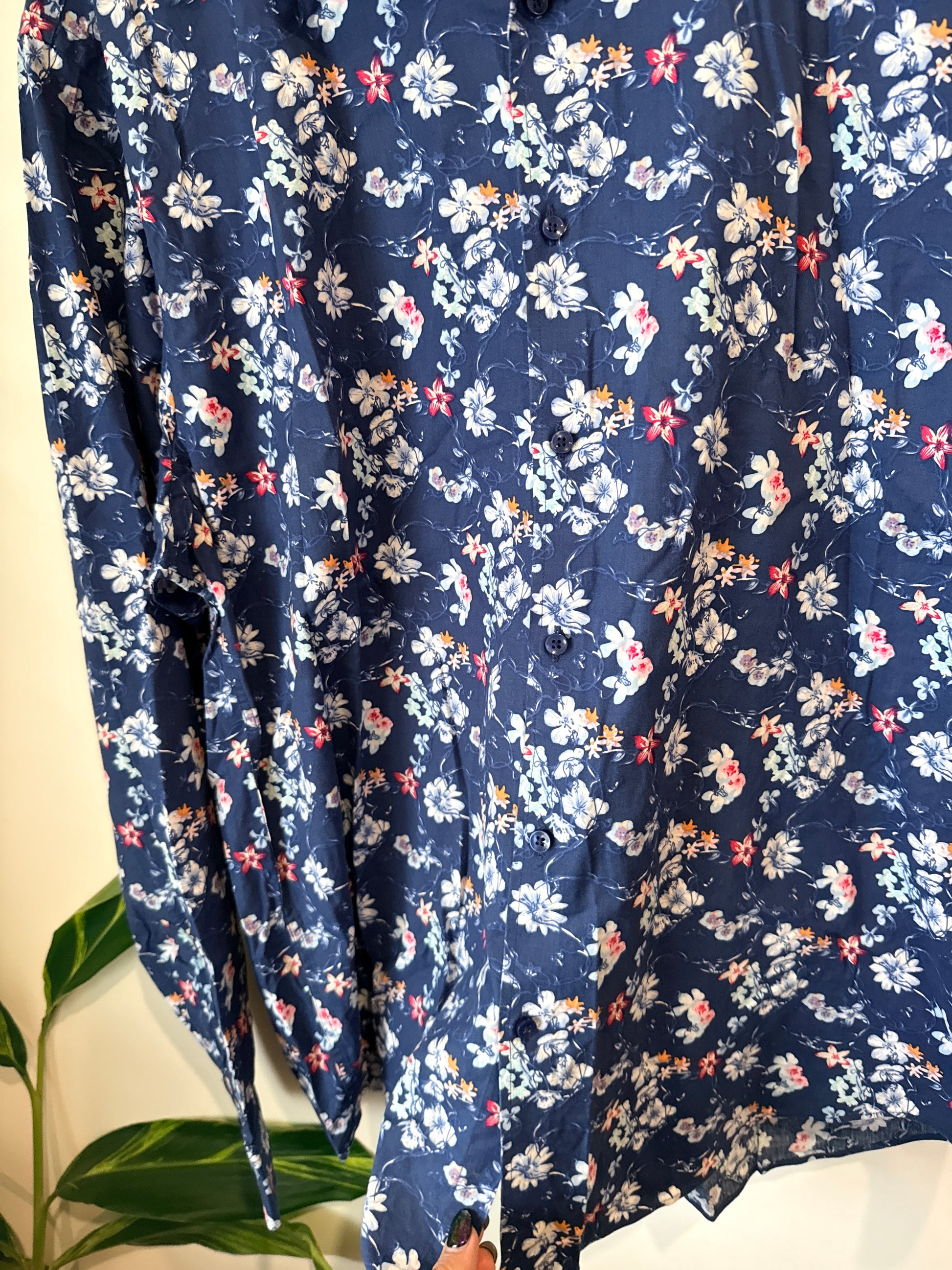 Bracks Floral Print Casual Shirt Size 3XL