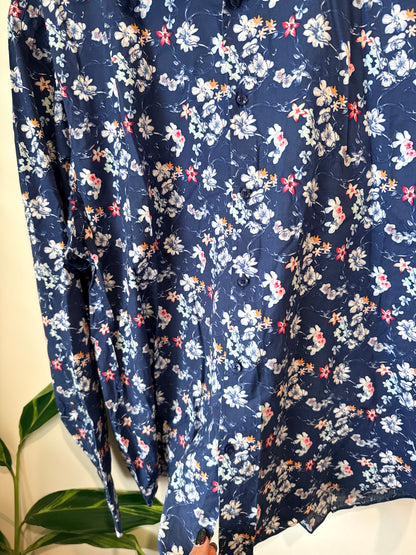 Bracks Floral Print Casual Shirt Size 3XL