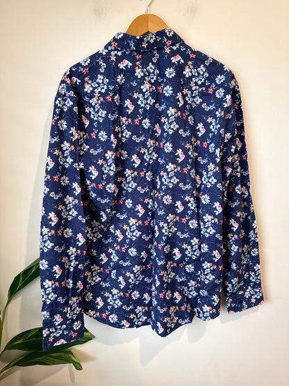 Bracks Floral Print Casual Shirt Size 3XL