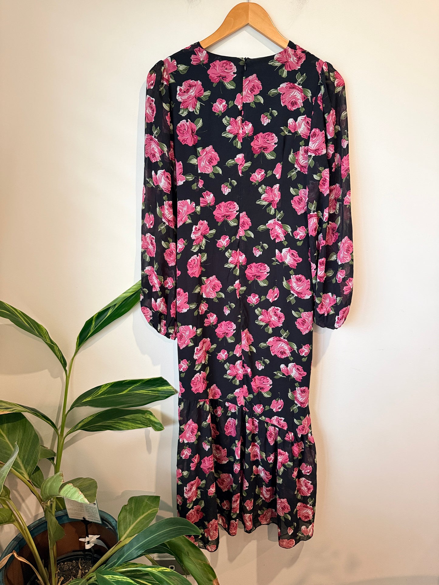 Shein Floral Long-sleeve Dress Size L