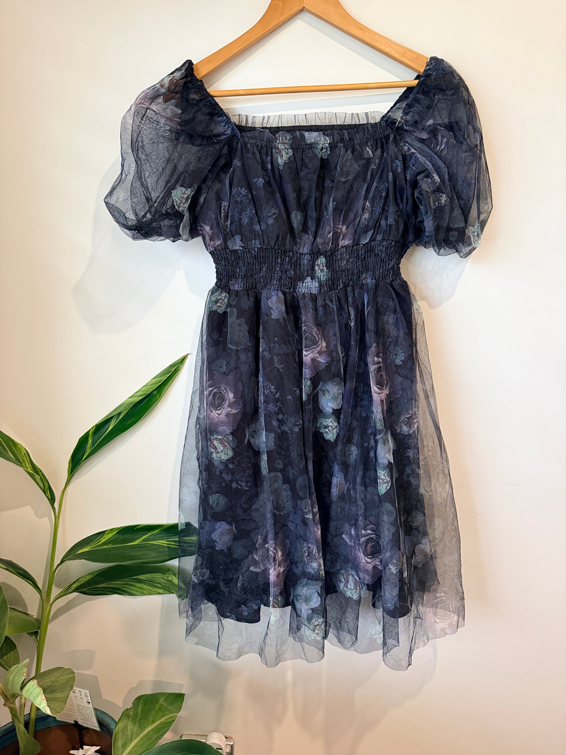 Mirrou Floral Mesh Fit&flare Dress Size 12