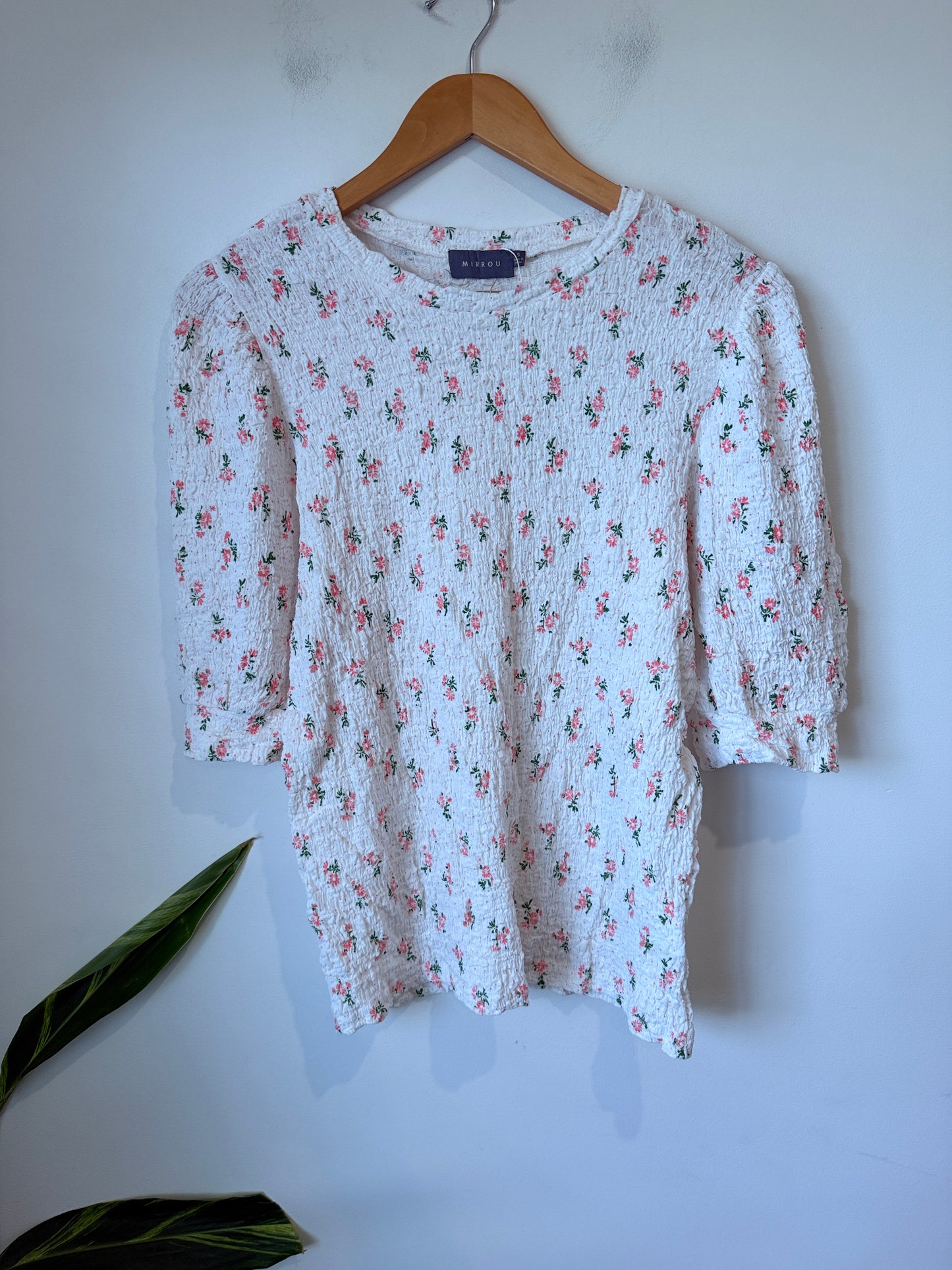 Mirrou Floral Puff Sleeve Shirt Size S