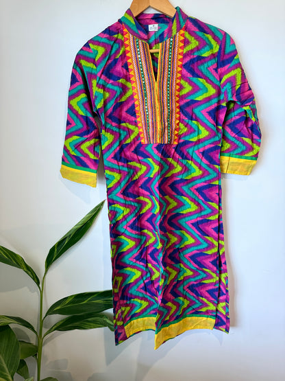 Printed Kurta Size M | U/Arm to U/Arm 48cm