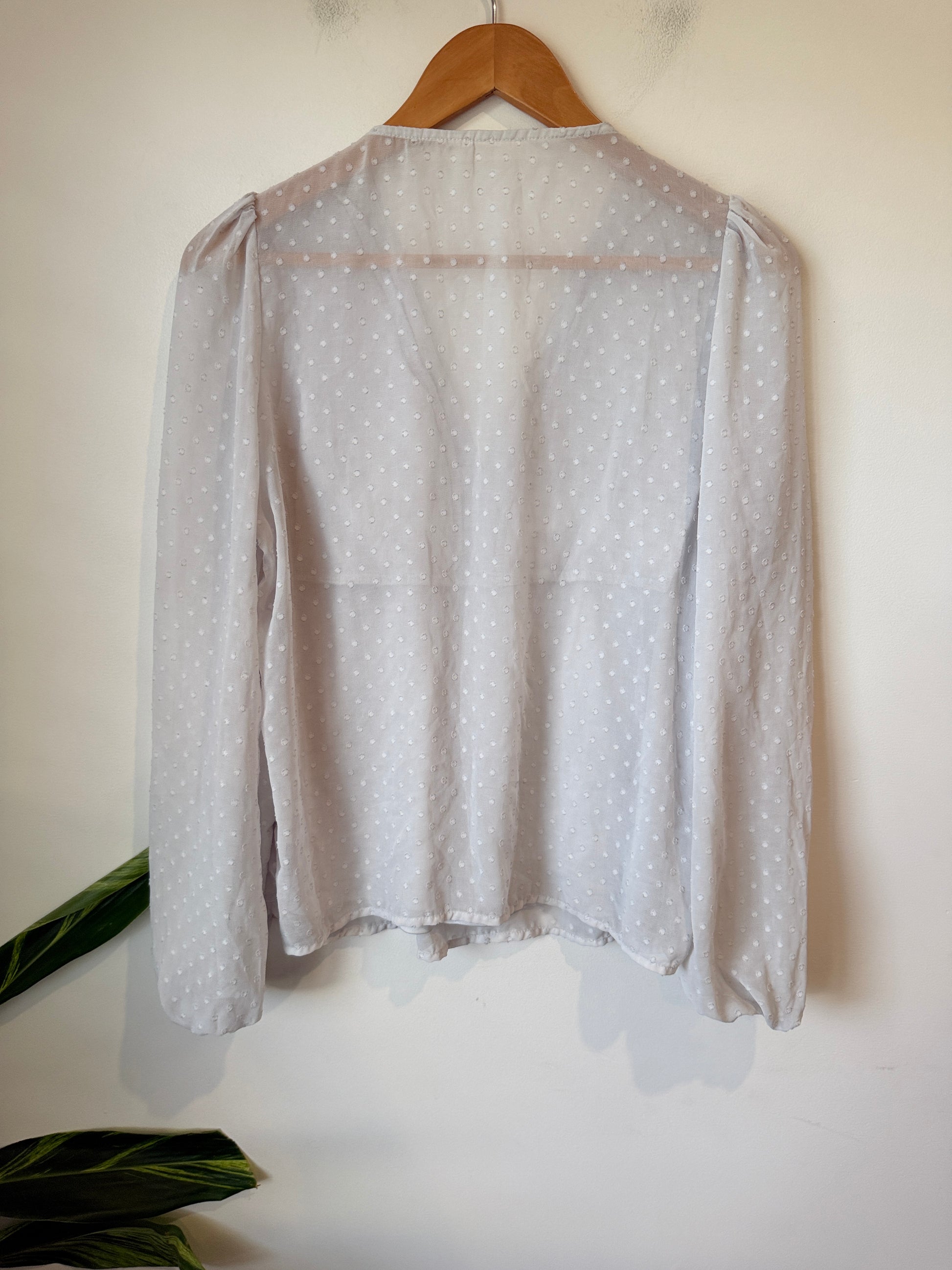Shein Embroidered Peplum Top Size L