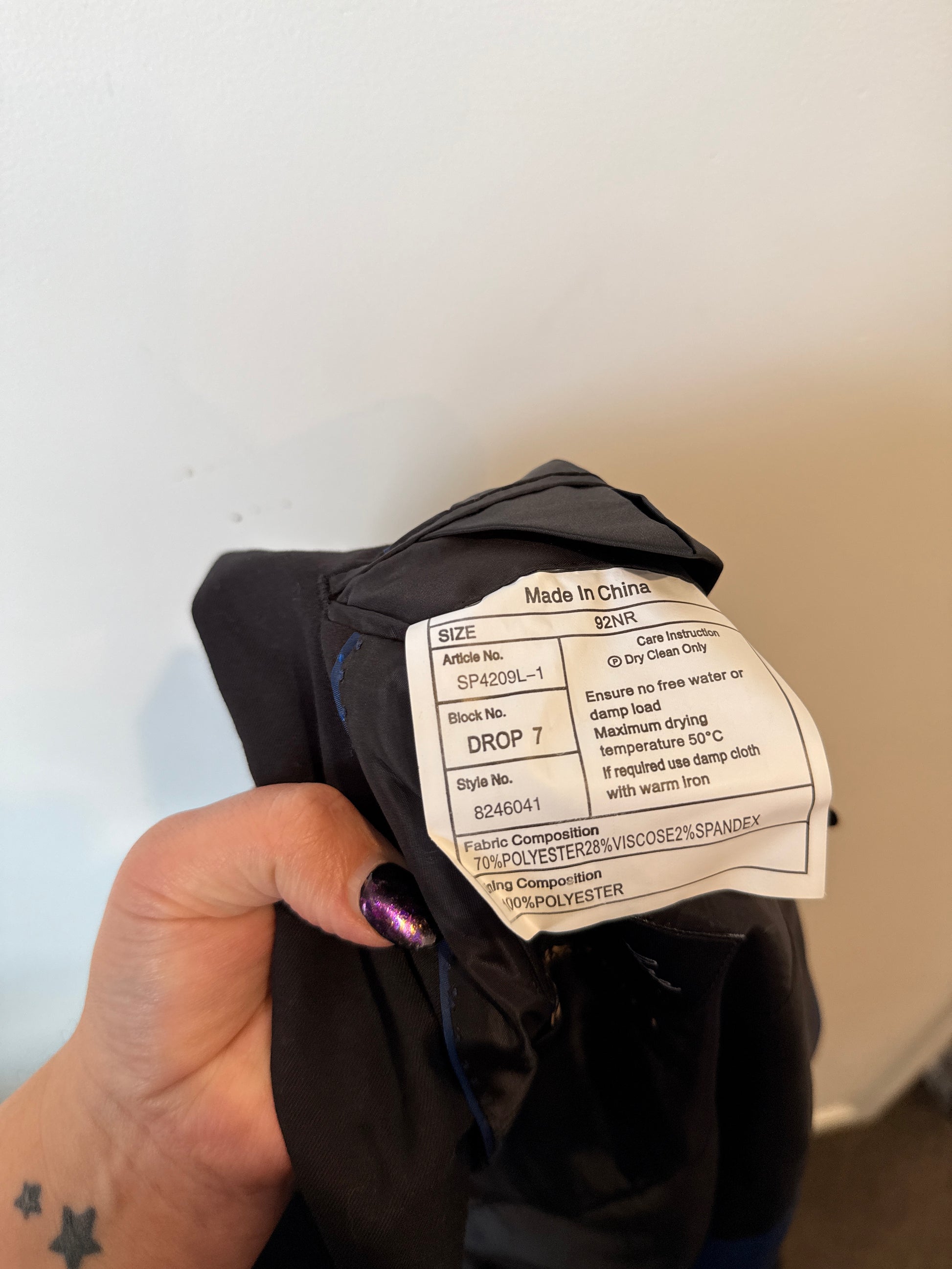 H.brothers Tailored Single-breasted Suit Jacket Size 92NR