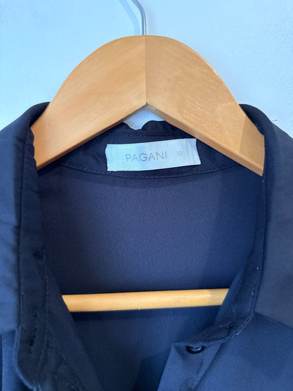 Pagani Semi-sheer Button-up Shirt Size 10