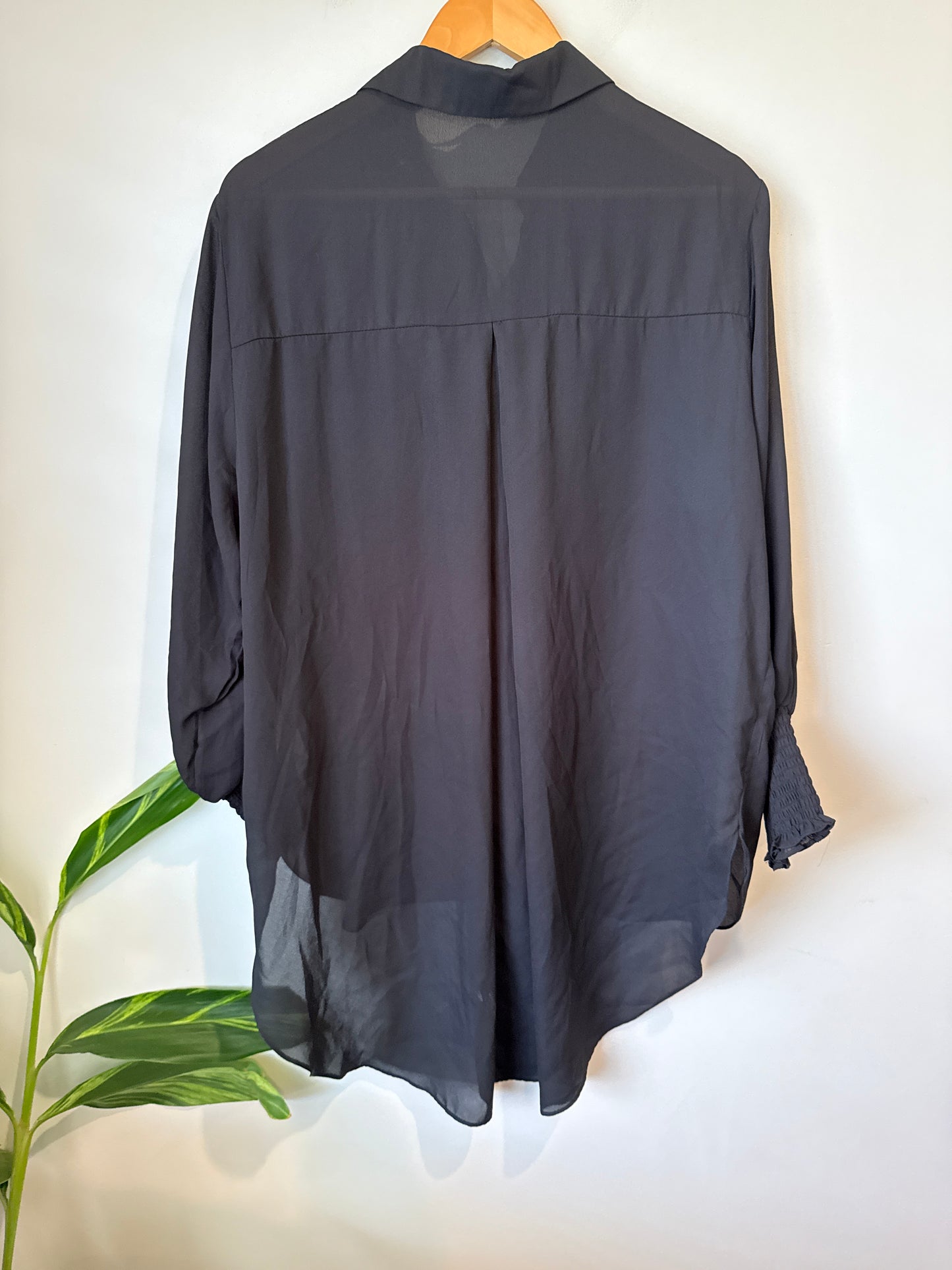 Pagani Semi-sheer Button-up Shirt Size 10