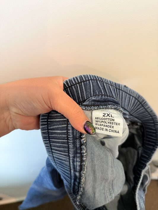 Brand Unknown Palazzo Denim Jeans Size 2XL | Waist 80cm