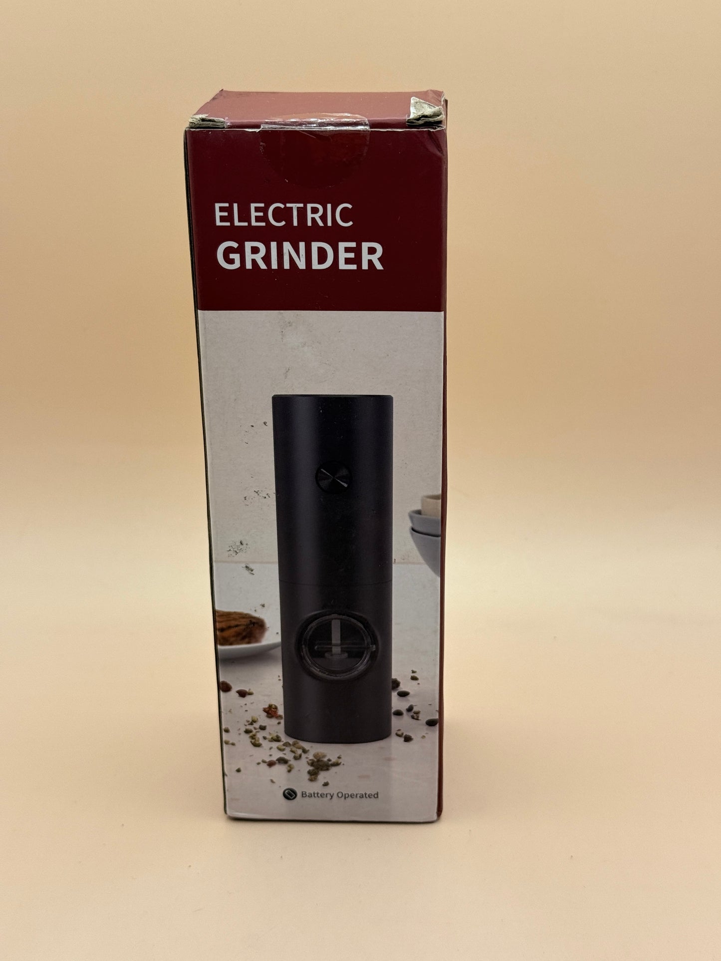 Electric Battery Operated Salt & Pepper Grinder Mill Black