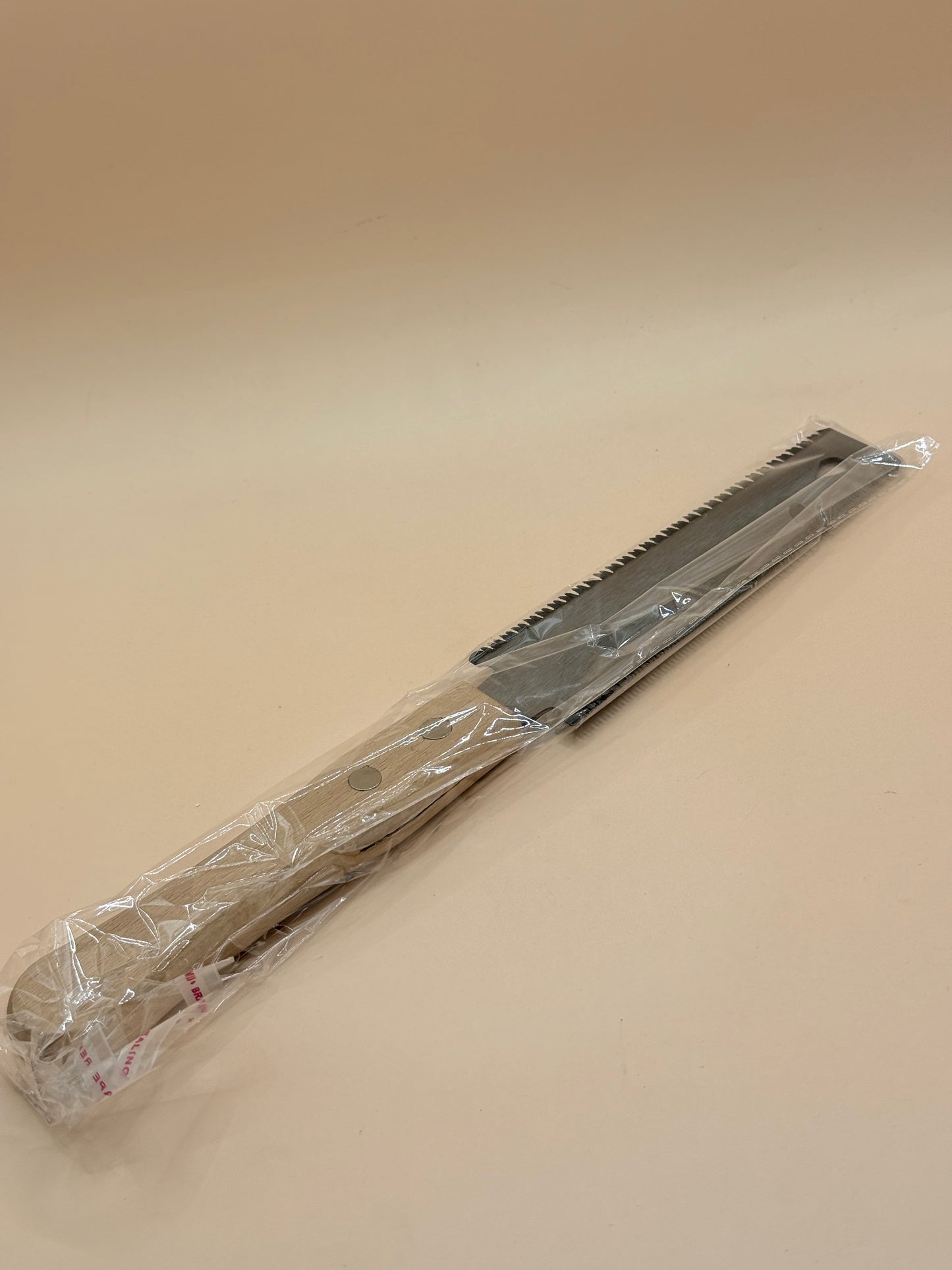 Double-Edged Hand Saw with Wooden Handle
