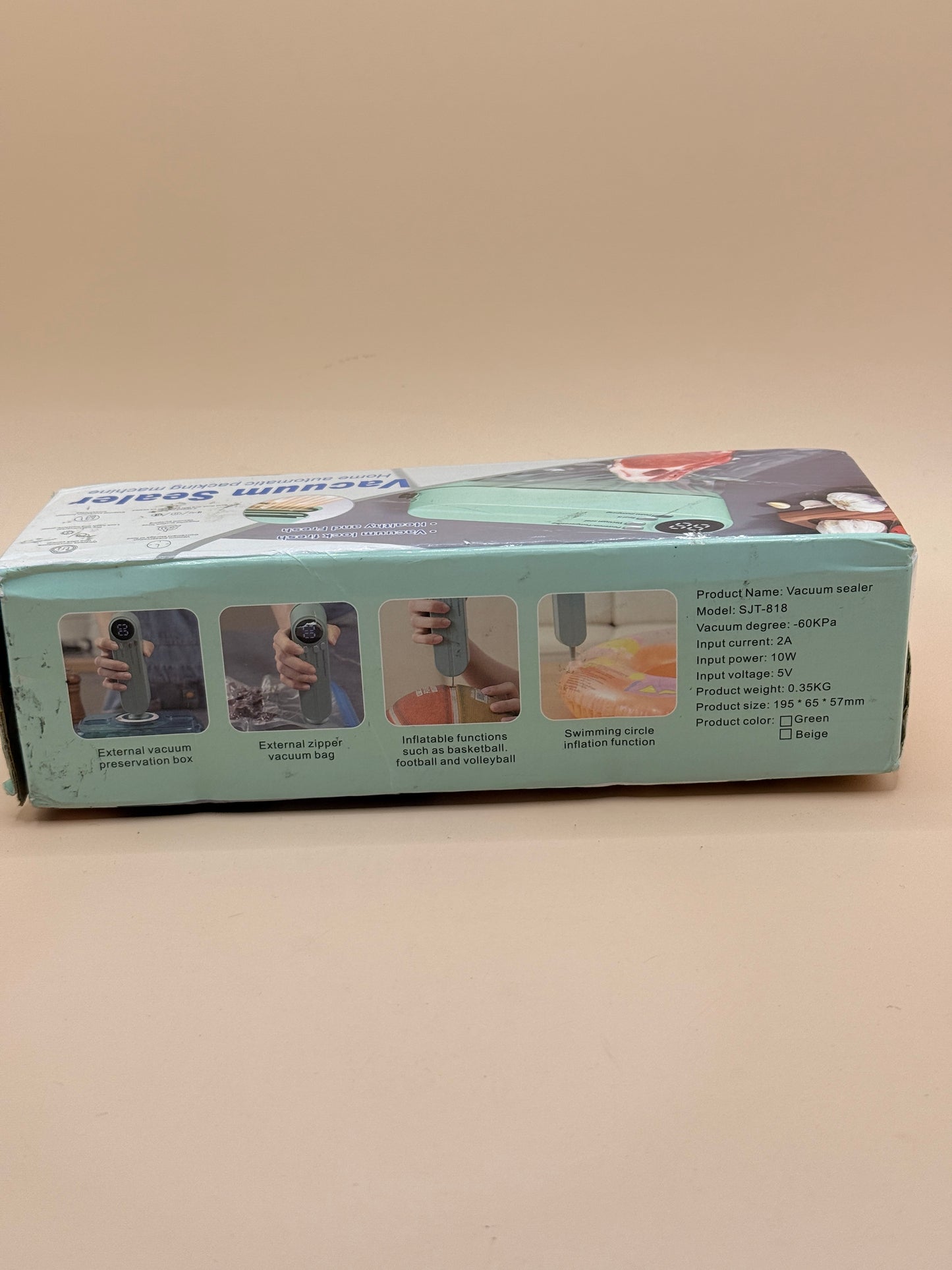 Portable Vacuum Sealer SJT-818 Cordless Food Preservation Machine