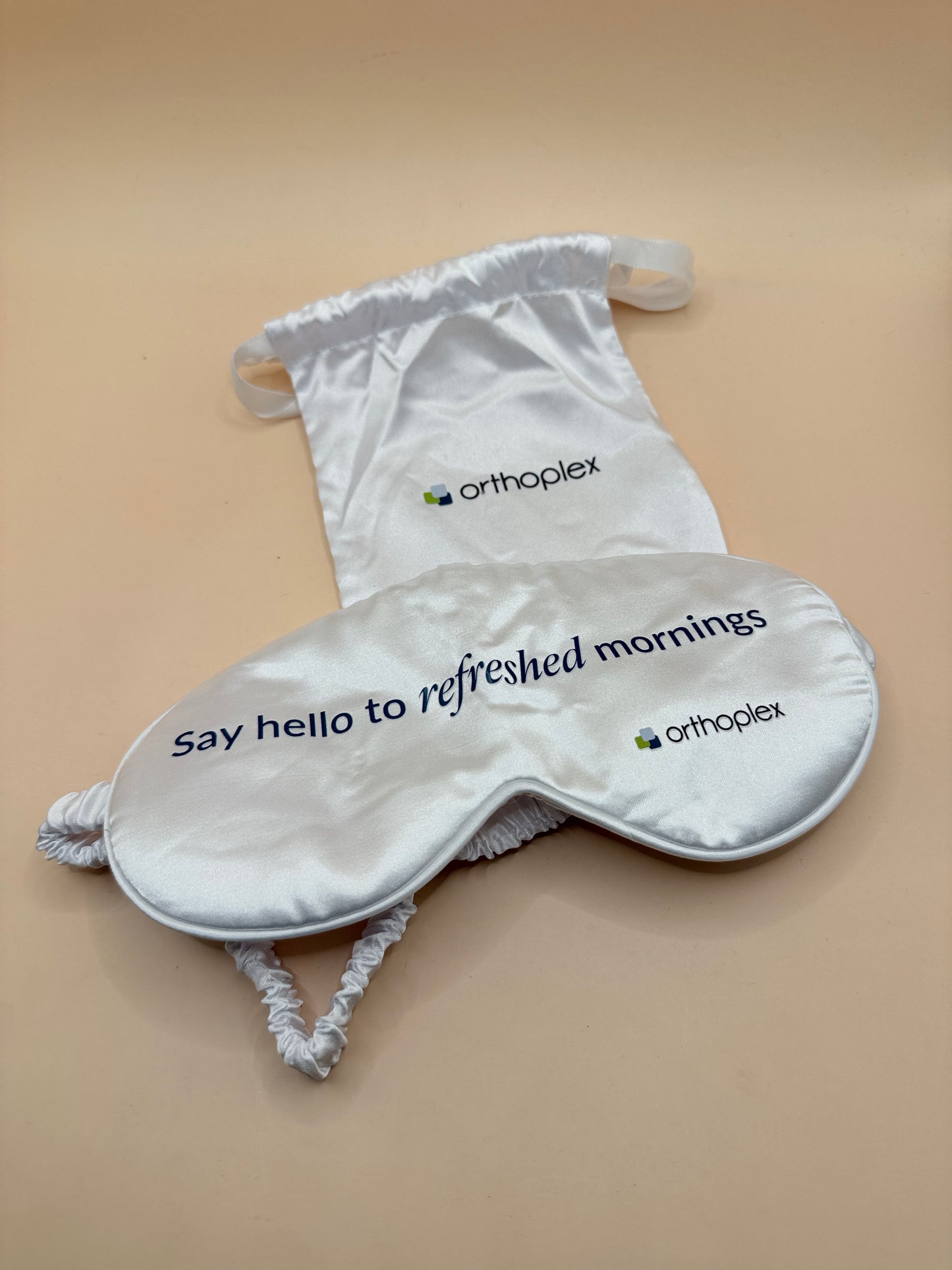 Orthoplex Satin Sleep Eye Mask with Drawstring Storage Pouch