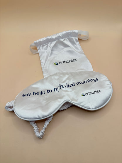 Orthoplex Satin Sleep Eye Mask with Drawstring Storage Pouch