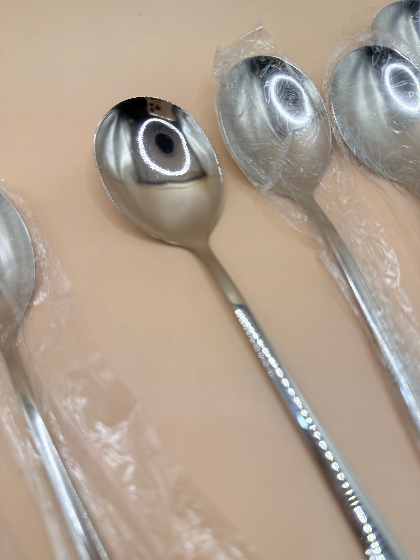 Set of 6 Stainless Steel Spoons – Modern Satin Finish