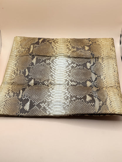 Genuine Python Snakeskin Foldover Clutch Bag