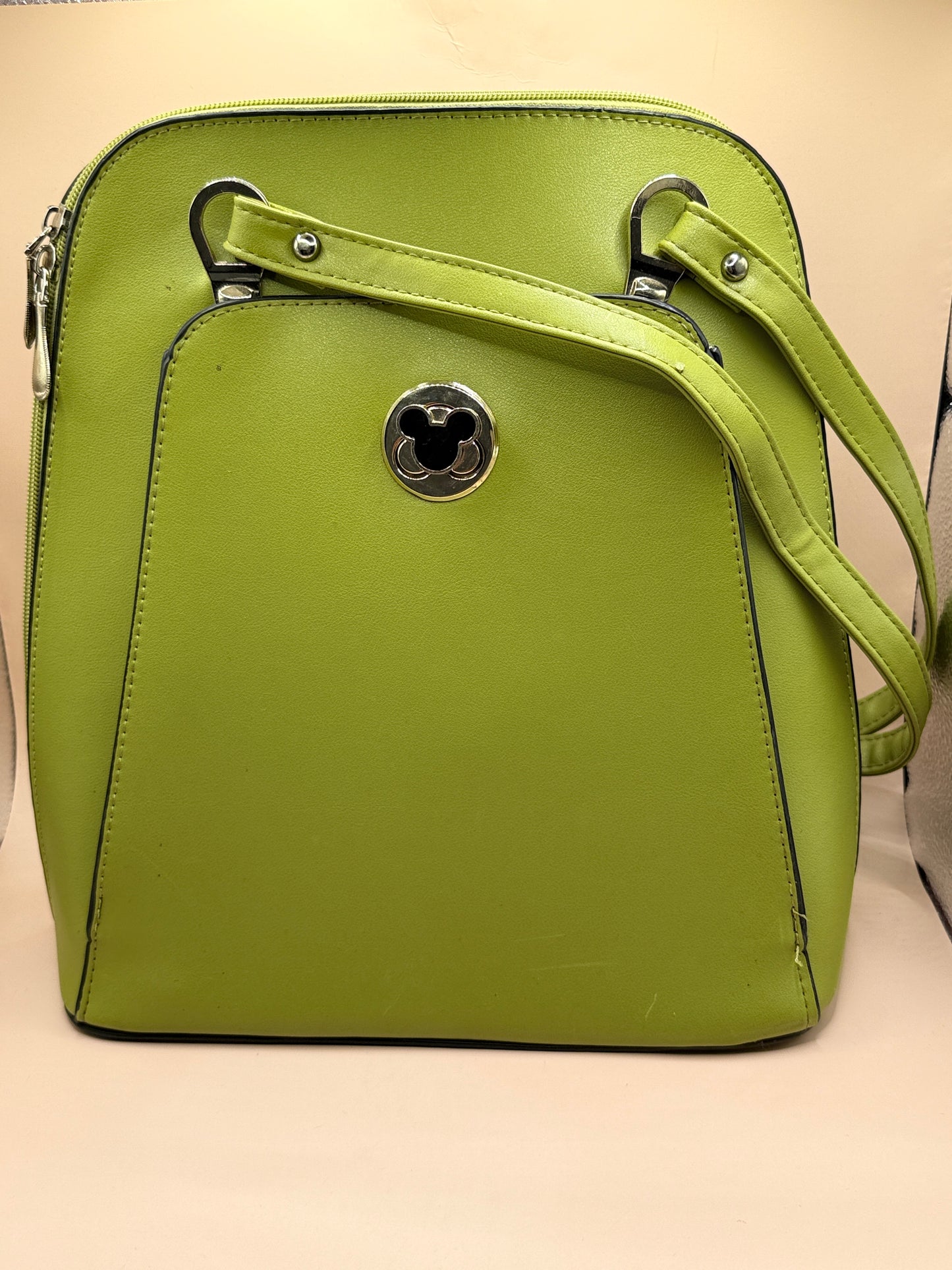 Lime Green Backpack Handbag Medium