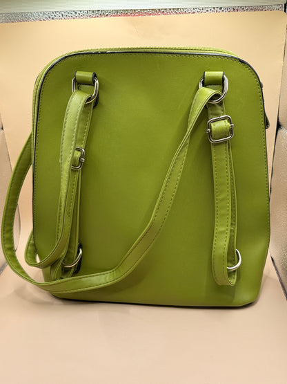 Lime Green Backpack Handbag Medium