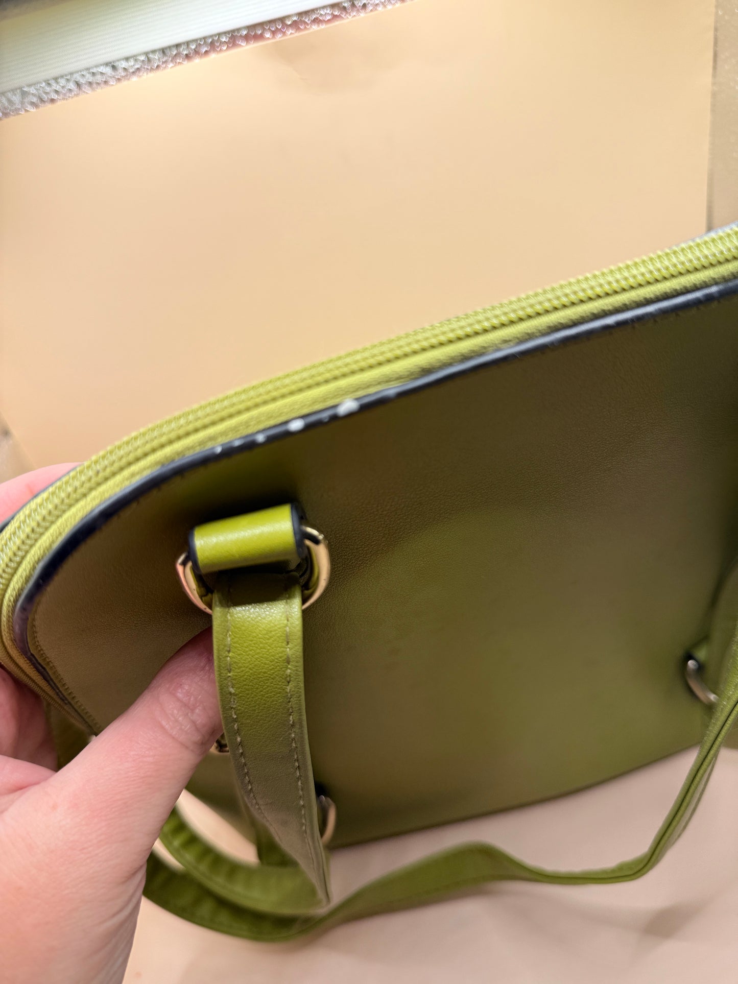 Lime Green Backpack Handbag Medium