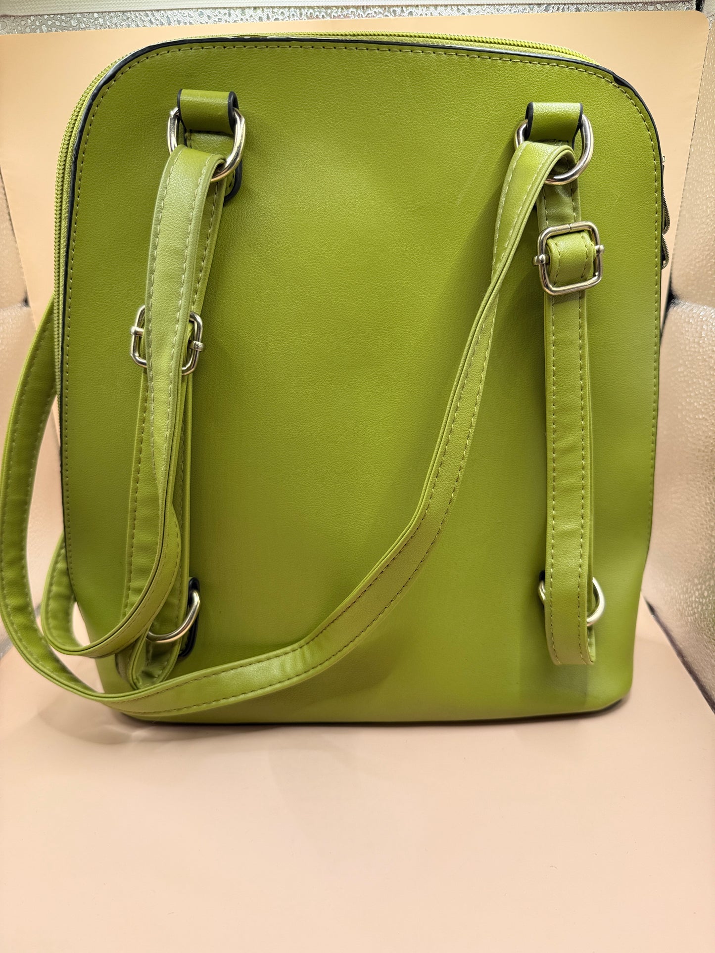 Lime Green Backpack Handbag Medium