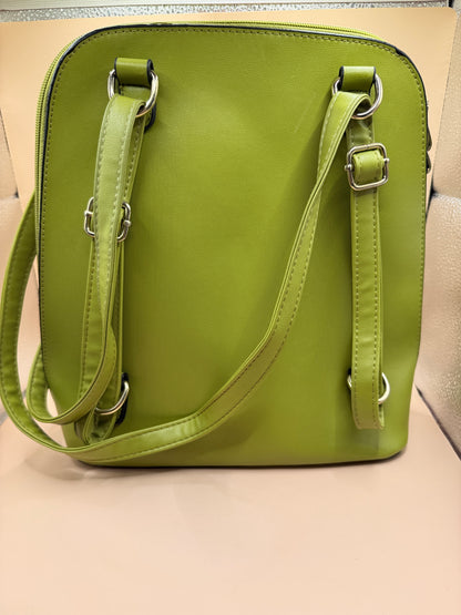 Lime Green Backpack Handbag Medium