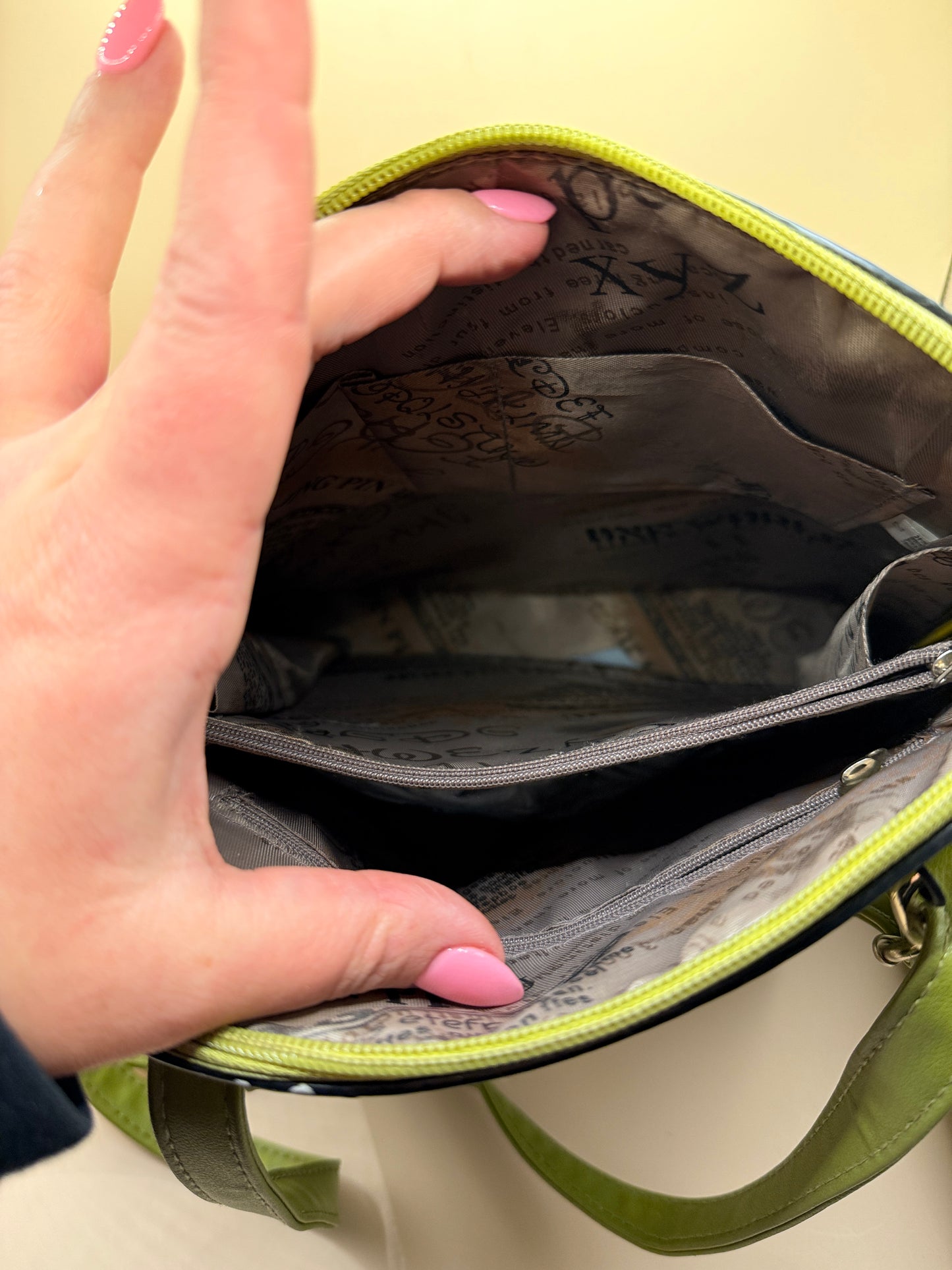 Lime Green Backpack Handbag Medium
