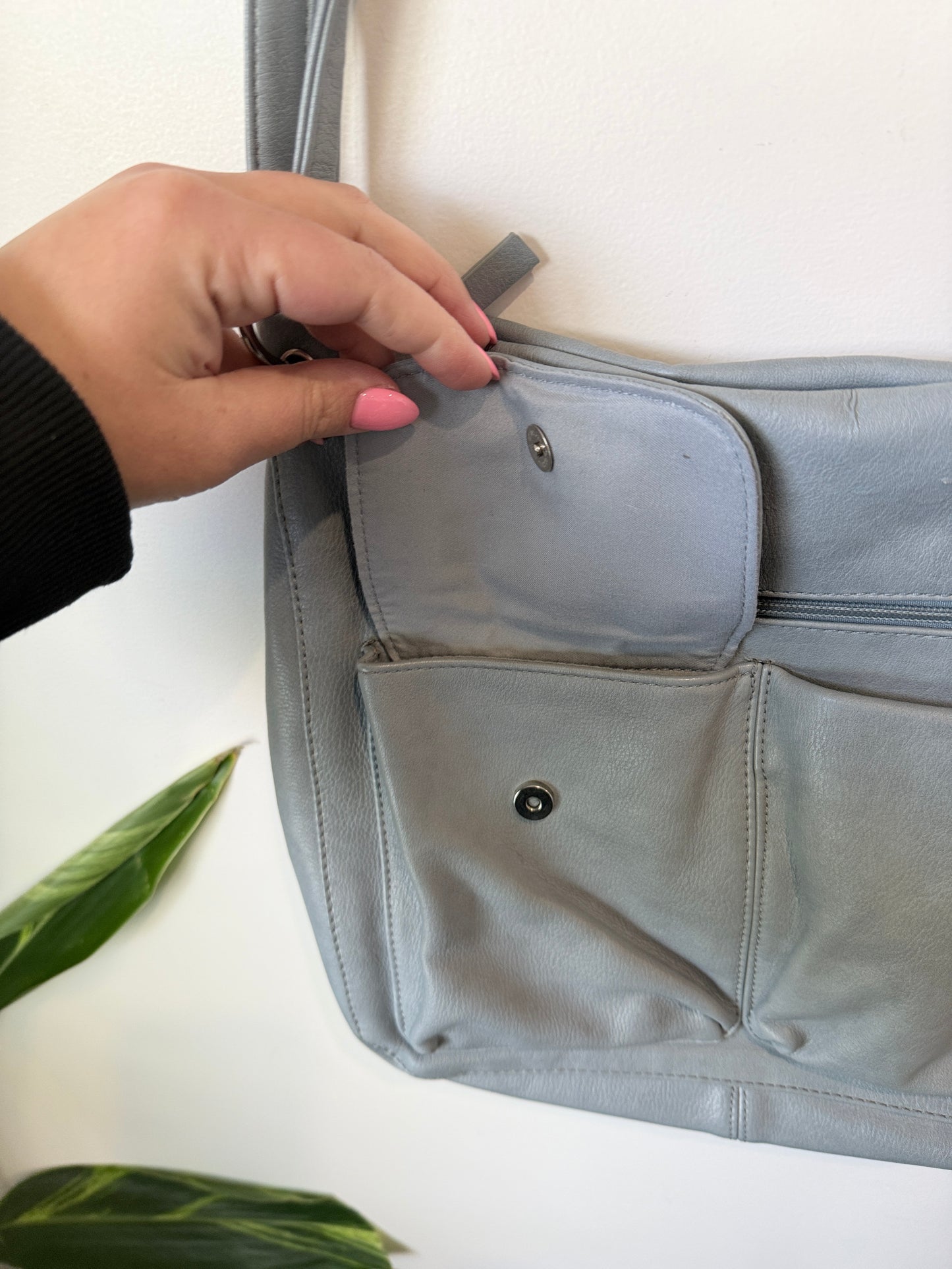 Grey Crossbody Shoulder Bag Medium